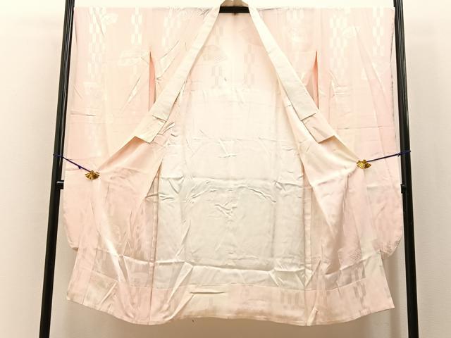 平和屋着物■振袖用長襦袢 無双仕立て 地紙花地紋 暈し染め 正絹 逸品 BAAY3025hj