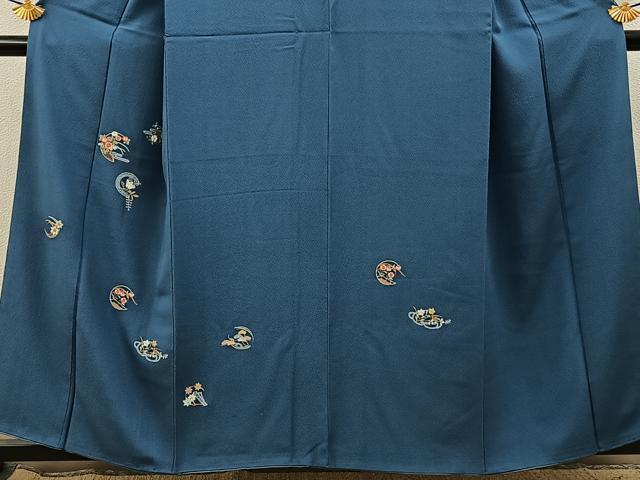 平和屋着物■訪問着 総刺繍 秋草文 金糸 正絹 逸品 BAAY3032hj