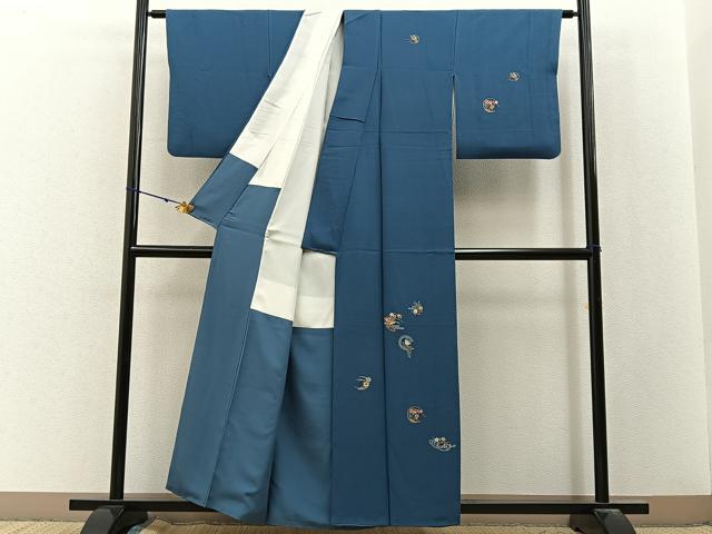 平和屋着物■訪問着 総刺繍 秋草文 金糸 正絹 逸品 BAAY3032hj