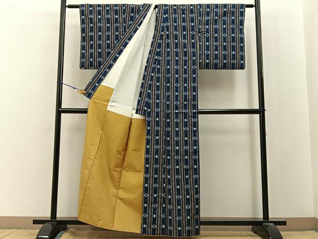 平和屋着物■上質な紬 吉祥間道 正絹 逸品 BAAY3038hj