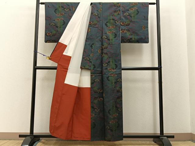 平和屋着物■本場大島紬 7マルキ 桐 正絹 逸品 BAAY3046hj