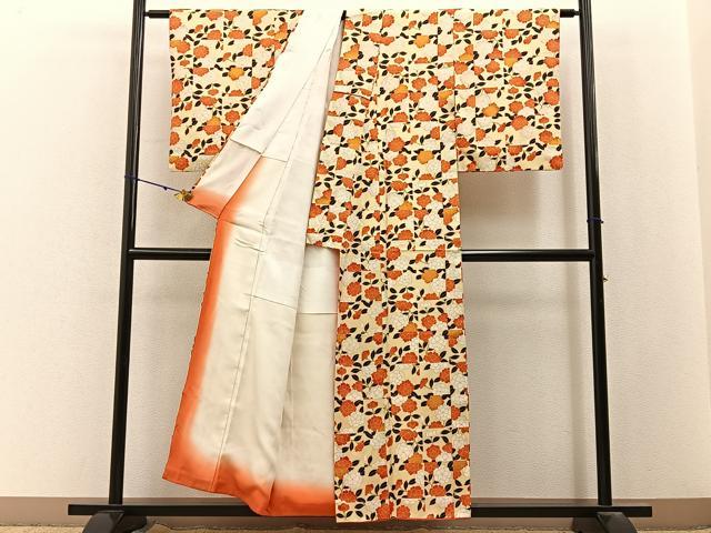 平和屋着物■上質な小紋 草花文 金彩 正絹 逸品 BAAY3053hj