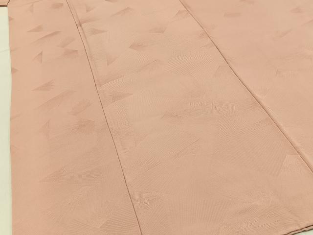 平和屋着物■上質な色無地 切嵌地紋 一斤染色 正絹 逸品 BAAY3059hj