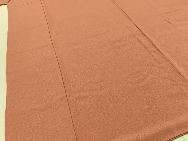 平和屋着物■上質な色無地 肉桂色 正絹 逸品 BAAY3073hj