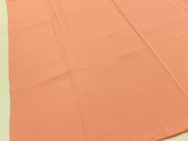 平和屋着物■上質な色無地 鉛丹色 正絹 逸品 BAAY3074hj