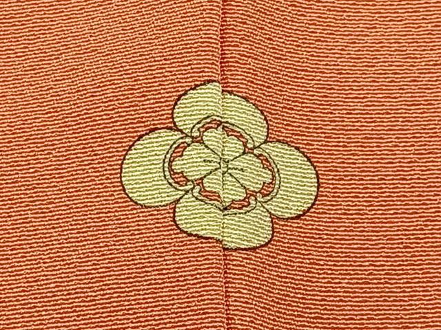 平和屋着物■上質な色無地 鉛丹色 正絹 逸品 BAAY3074hj