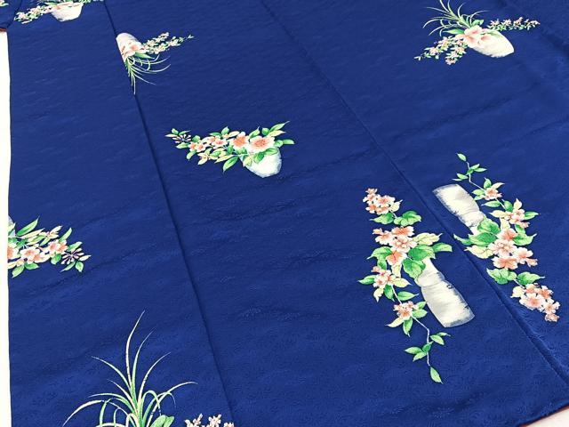 平和屋着物■上質な小紋 手描き 飾花文 正絹 逸品 BAAY3081hj