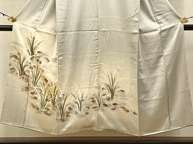 平和屋着物■訪問着 草葉文 暈し染め 金彩 正絹 逸品 BAAY3083hj