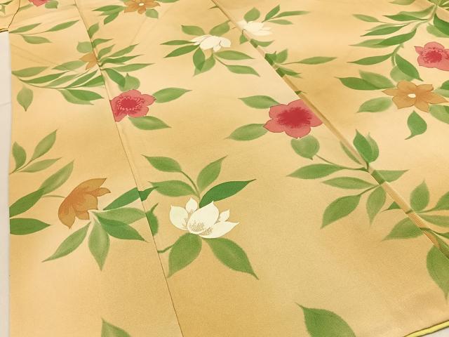 平和屋着物■上質な小紋 草花文 暈し染め 正絹 逸品 BAAY3091hj
