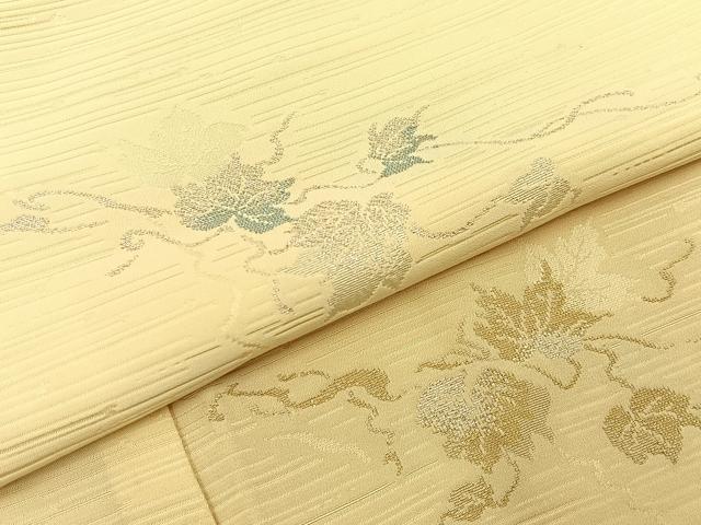 平和屋着物■上質な小紋 寿光織 蔦の葉文 金銀糸 正絹 逸品 BAAY3115hj