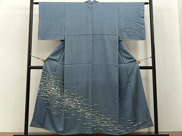 平和屋着物■訪問着 こぼれ松葉 正絹 逸品 BAAY3116hj