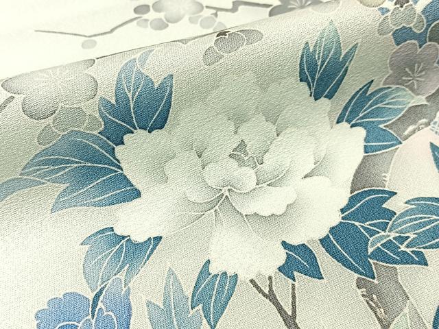 平和屋着物■訪問着 陶器花文 正絹 逸品 BAAY3123hj