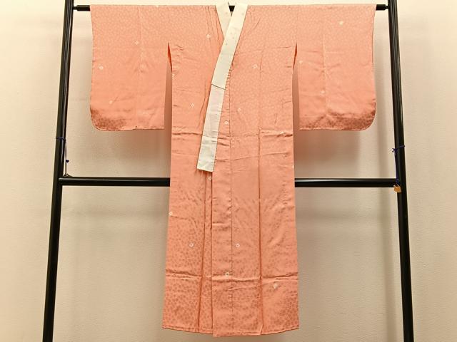 平和屋着物■長襦袢 無双仕立て 絞り 桜地紋 正絹 逸品 未使用 BAAY3125hj