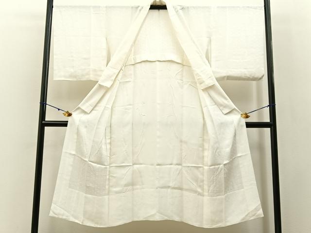平和屋着物■長襦袢 単衣 花丸地紋 正絹 逸品 BAAY3128hj