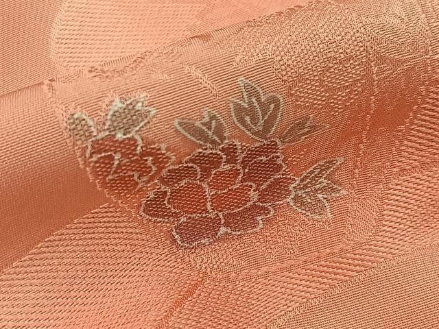 平和屋着物●上質な小紋 地紋起こし 仕覆花文 暈し染め 正絹 逸品 未使用 BAAY3131hj
