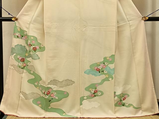 平和屋着物■訪問着 駒刺繍 道長菊楓文 金彩 正絹 逸品 BAAY3135hj