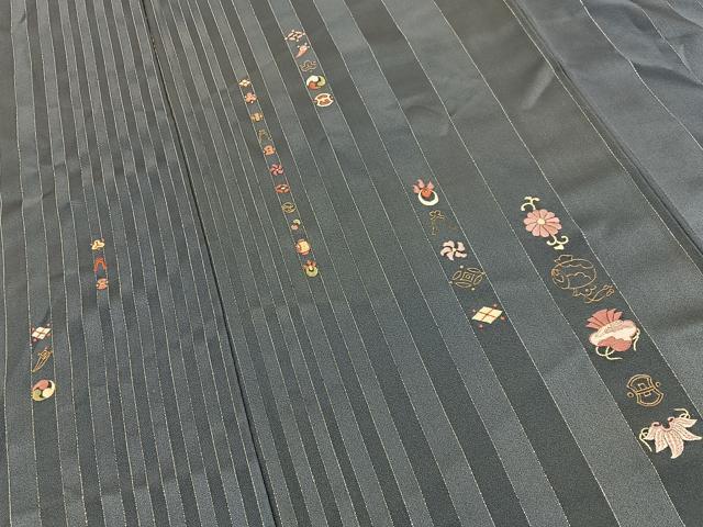 平和屋着物■訪問着 刺繍 宝尽くし 金彩 銀糸 正絹 逸品 BAAY3136hj