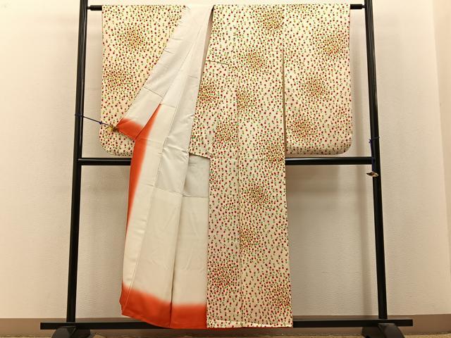 平和屋着物■小振袖 二尺袖 チューリップ 正絹 逸品 BAAY3137hj