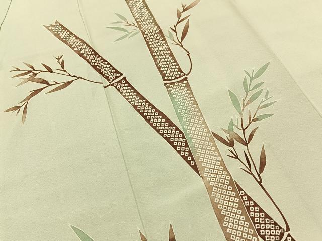 平和屋着物■訪問着 作家物 鹿の子群竹文 正絹 逸品 BAAY3138hj