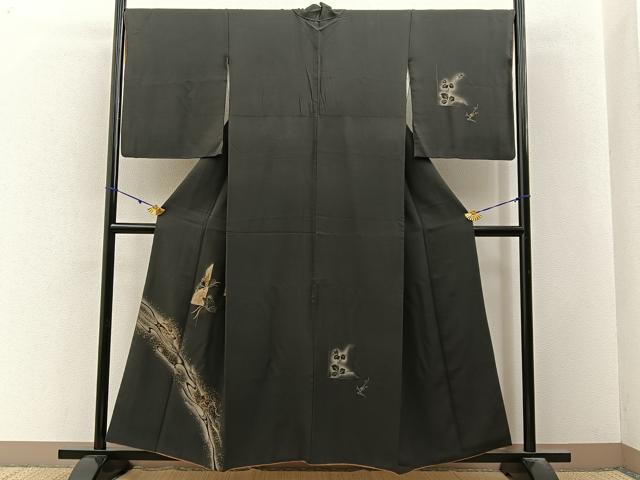 平和屋着物■訪問着 竹屋町刺繍 花蝶文 金彩 正絹 逸品 BAAY3146hj
