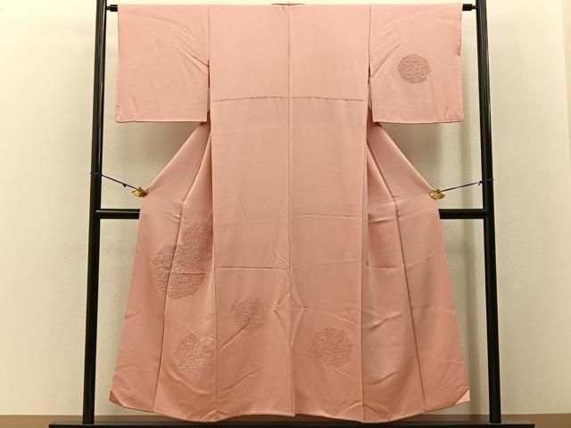 平和屋着物■中国三大刺繍 総相良刺繍 無地絵羽訪問着 花鳥文 虹色 正絹 逸品 BAAY3153hj