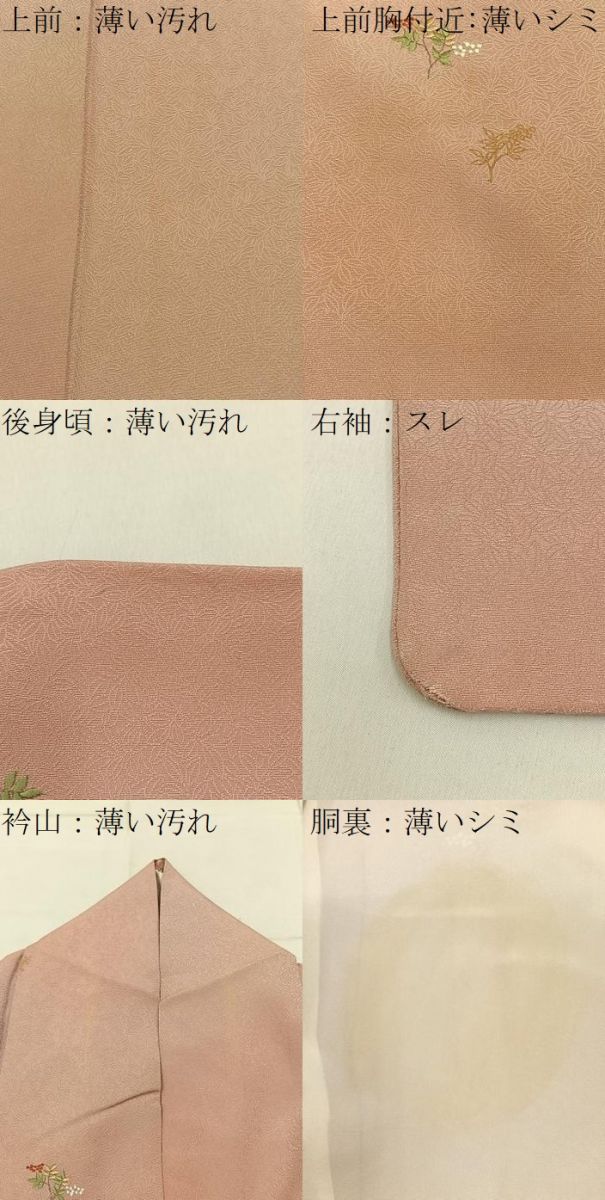 平和屋着物■上質な小紋 刺繍 南天文 暈し染め 金彩 正絹 逸品 BAAY3174hj