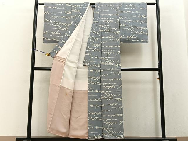 平和屋着物■上質な小紋 草花文 正絹 逸品 未使用 BAAY3178hj