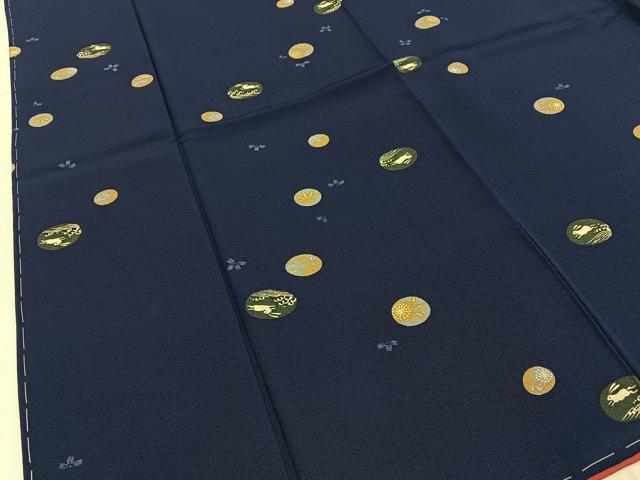 平和屋着物■上質な小紋 兎 花丸文 正絹 逸品 未使用 BAAY3197hj