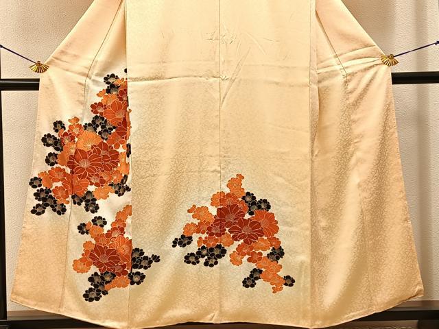 平和屋着物■訪問着 駒刺繍 舞花文 暈し染め 金彩 正絹 逸品 BAAY3228hj