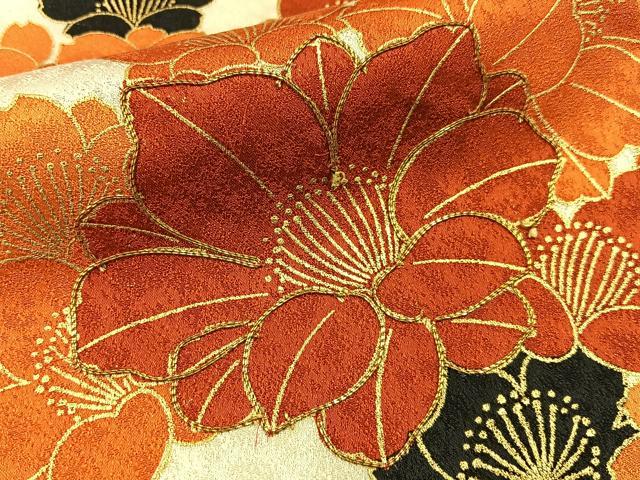 平和屋着物■訪問着 駒刺繍 舞花文 暈し染め 金彩 正絹 逸品 BAAY3228hj