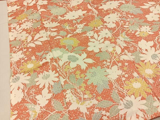 平和屋着物■上質な小紋 花蝶文 正絹 逸品 BAAY3234hj