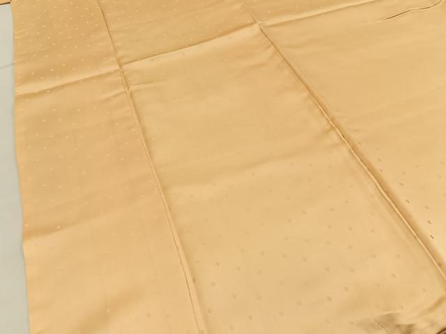 平和屋着物■上質な色無地 菱地紋 蜂蜜色 正絹 逸品 BAAY3245hj