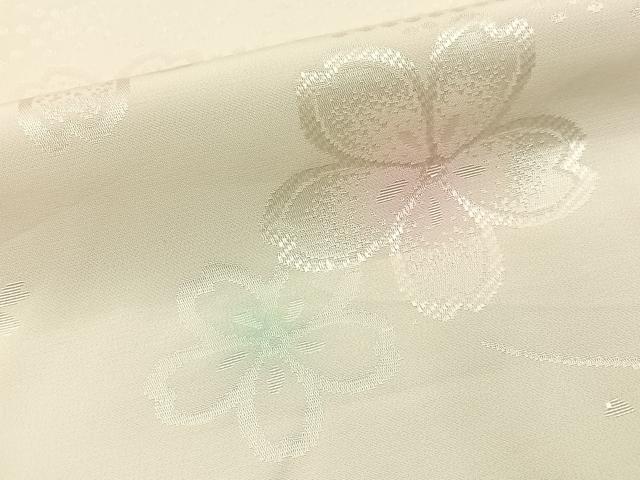 平和屋着物■長襦袢 無双仕立て 桜地紋 暈し染め 正絹 逸品 BAAY3246hj