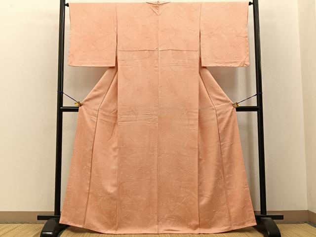 平和屋着物■上質な小紋 雪芝花文 正絹 逸品 未使用 BAAY3257hj