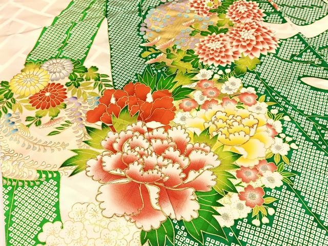 平和屋着物■豪華振袖 駒刺繍 花丸文 金彩 正絹 逸品 BAAY3265hj