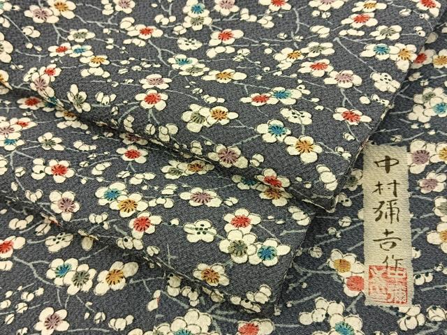 平和屋着物■上質な小紋 中村弥吉作 枝梅文 正絹 逸品 未使用 BAAY3266hj