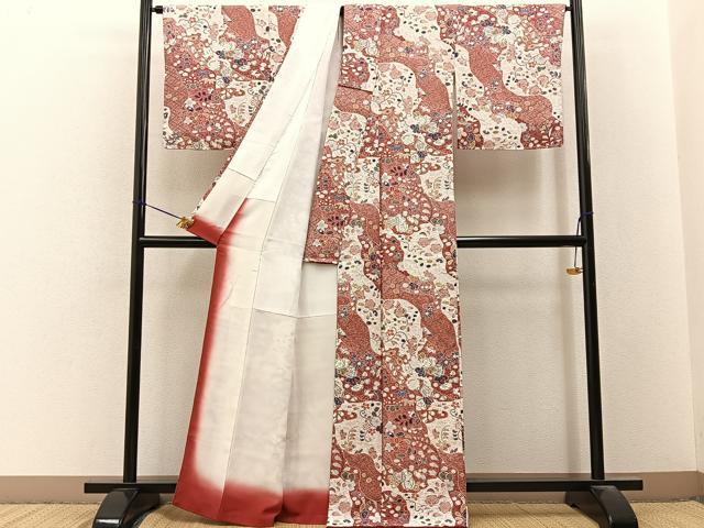 平和屋着物■上質な小紋 辻が花 正絹 逸品 BAAY3273hj