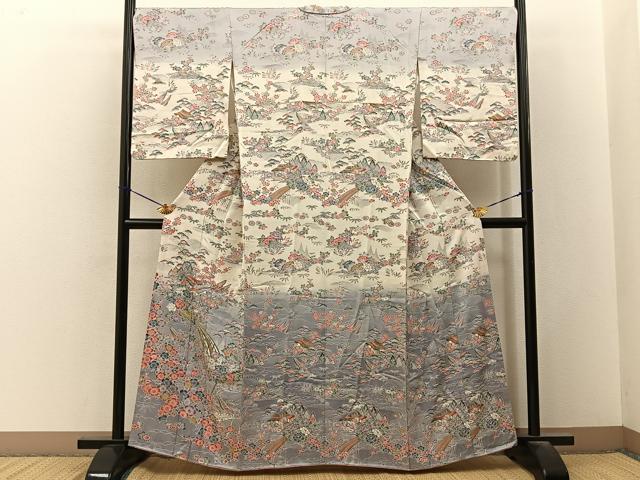 平和屋着物■訪問着 御所解文 暈し染め 金彩 正絹 逸品 BAAY3277hj