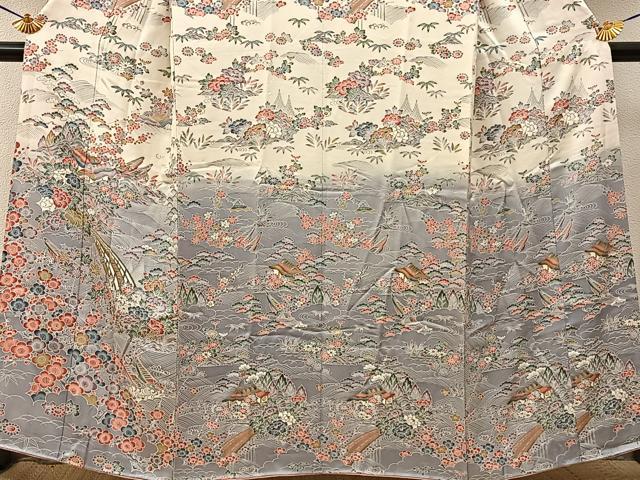 平和屋着物■訪問着 御所解文 暈し染め 金彩 正絹 逸品 BAAY3277hj
