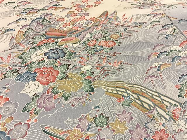平和屋着物■訪問着 御所解文 暈し染め 金彩 正絹 逸品 BAAY3277hj