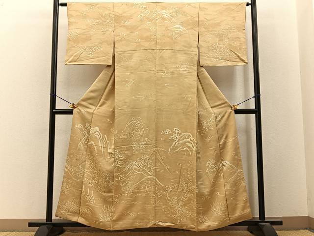 平和屋着物■訪問着 ろうけつ染め 風景文 正絹 逸品 BAAY3293hj