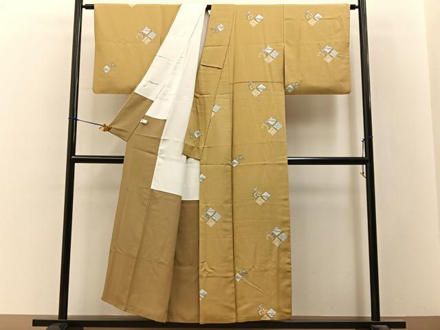 平和屋着物■上質な小紋 菱花文 正絹 逸品 BAAY3319hj