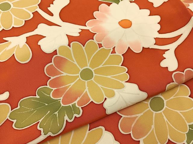 平和屋着物■上質な小紋 菊唐草文 正絹 逸品 BAAY3338hj