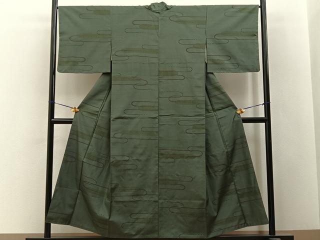 平和屋着物■上質な紬 エ霞文 正絹 逸品 未使用 BAAY3353hj