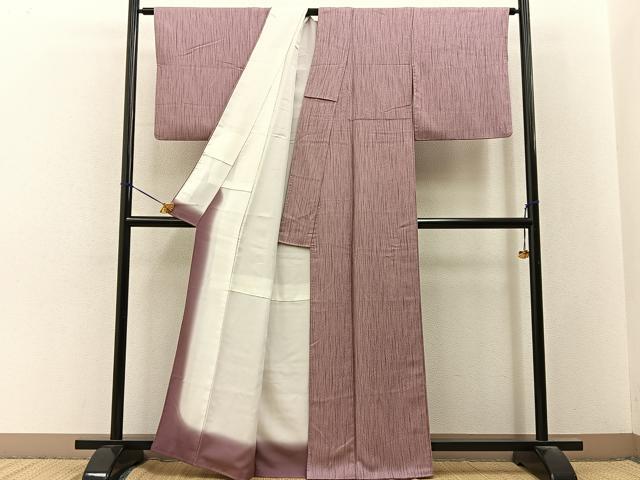 平和屋着物■上質な小紋 縞 正絹 逸品 BAAY3365hj