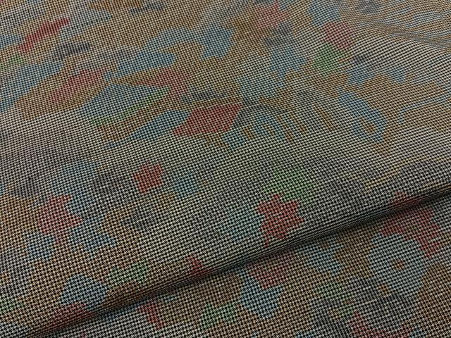 平和屋着物■本場大島紬 7マルキ 風景花文 正絹 逸品 未使用 BAAY3376hj