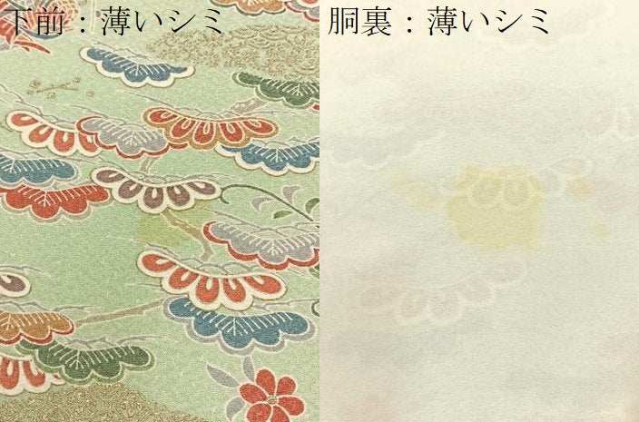 平和屋着物■訪問着 鴛鴦花文 暈し染め 金彩 正絹 逸品 BAAY3384hj