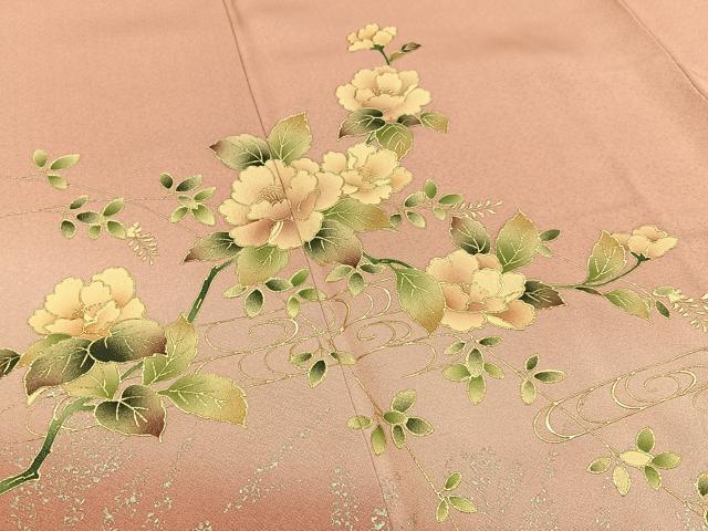 平和屋着物■訪問着 流水花文 暈し染め 金銀彩 正絹 逸品 BAAY3387hj