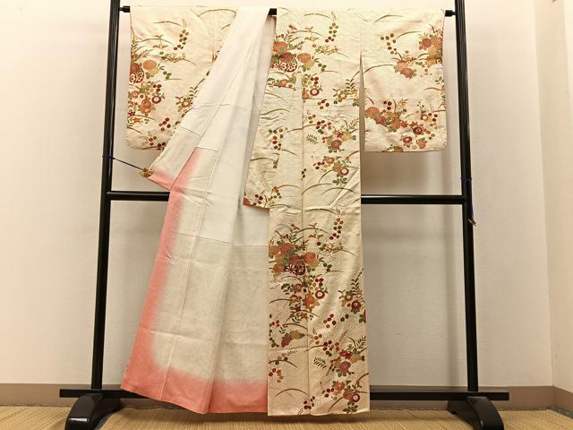 平和屋着物■訪問着 駒刺繍 花車文 金彩 正絹 逸品 BAAY3390hj