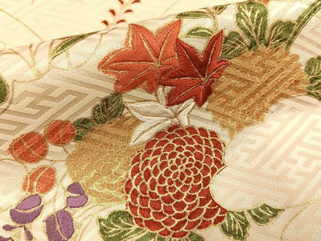 平和屋着物■訪問着 駒刺繍 花車文 金彩 正絹 逸品 BAAY3390hj